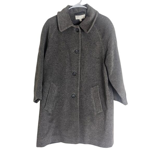 Vintage Lambswool Silk & Mohair Button Down Single Breasted Pea Coat Women's 12 - Picture 10 of 10